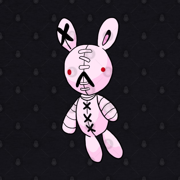 Pink Bunny Rabbit Doll Stitch Bandage Stitches Meiruko Lucky Charm by XTUnknown